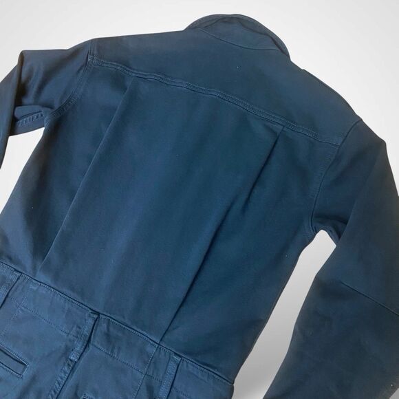 Current Elliott Denim Women Shortall Romper Size M (CE1) Black Cotton Button Fly - Picture 5 of 10